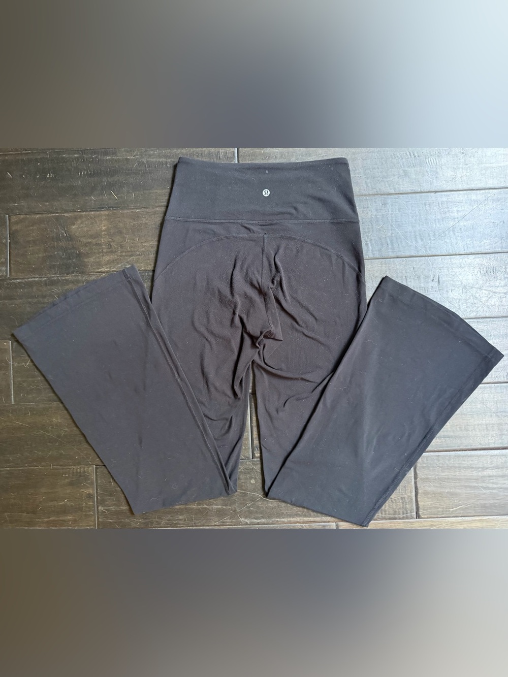 Lululemon Groove Nulu Super-High-Rise Flared Black Pants Leggings Size 6 LW5FG2S